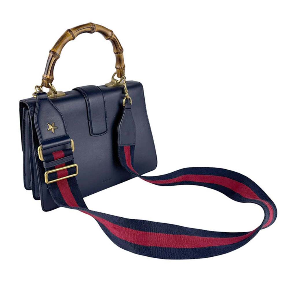 GUCCI Red Leather Bamboo Shoulder Bag - Picture 11 of 14